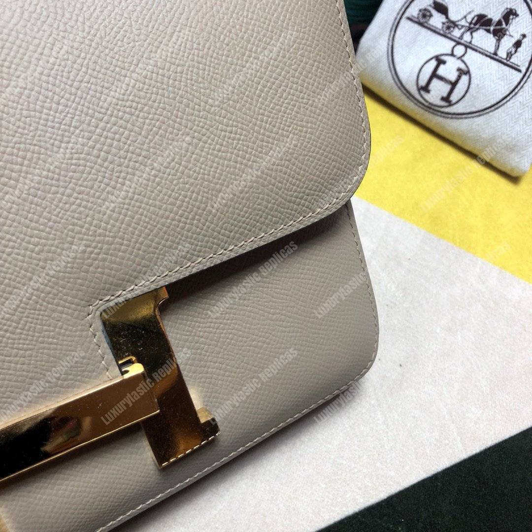 H**mes constance 18 bag epsom etoupe gold-hardware