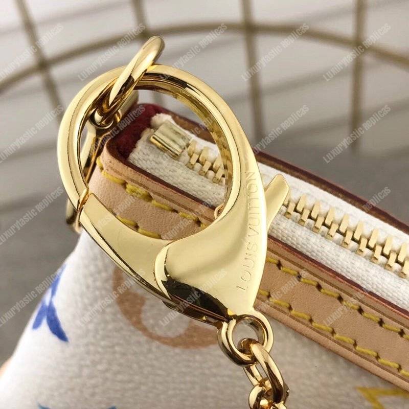 LV Monogram Pochete Milla MM Multicolor White