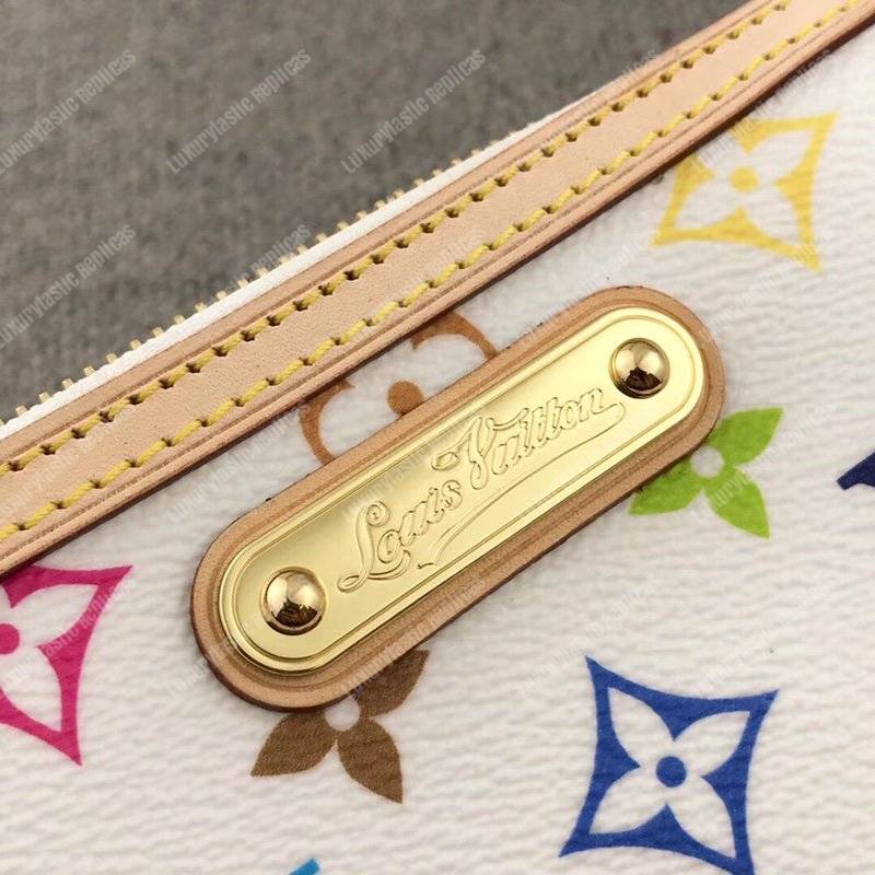 LV Monogram Pochete Milla MM Multicolor White