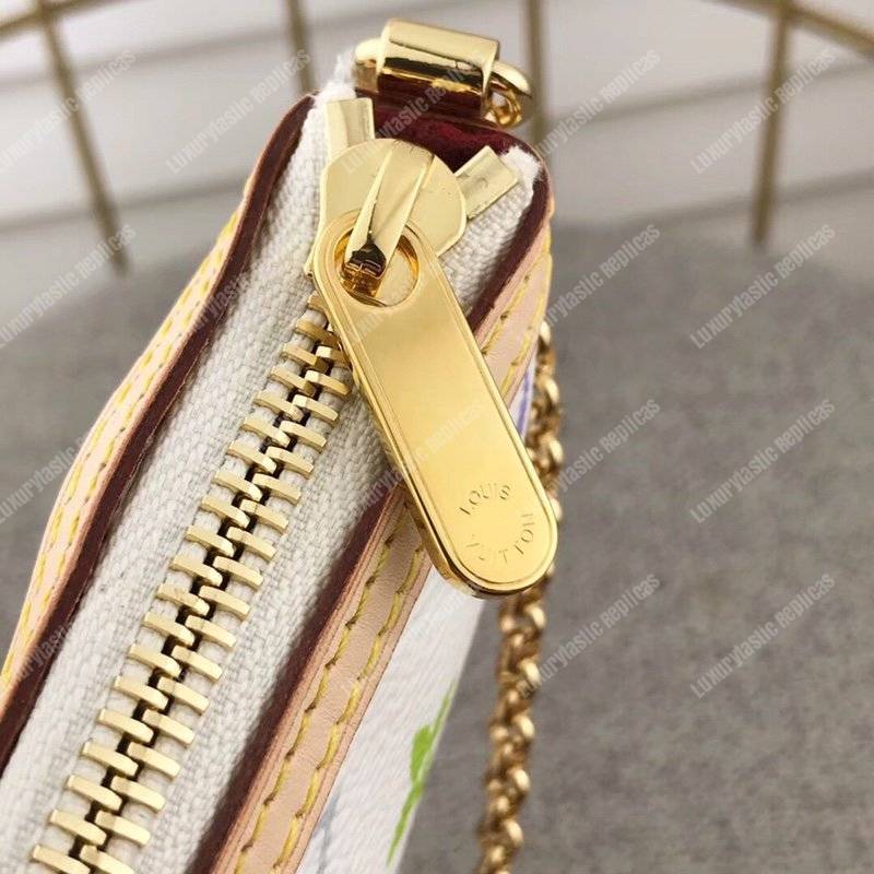 LV Monogram Pochete Milla MM Multicolor White