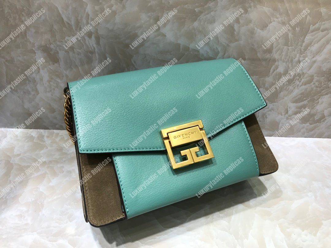 Givenchy Small GV3 Bag In Box Leather Turquoise