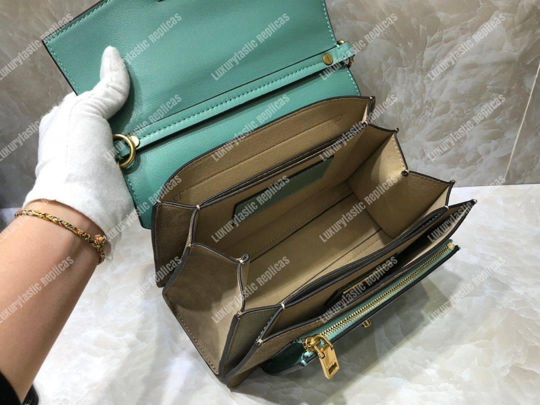 Givenchy Small GV3 Bag In Box Leather Turquoise