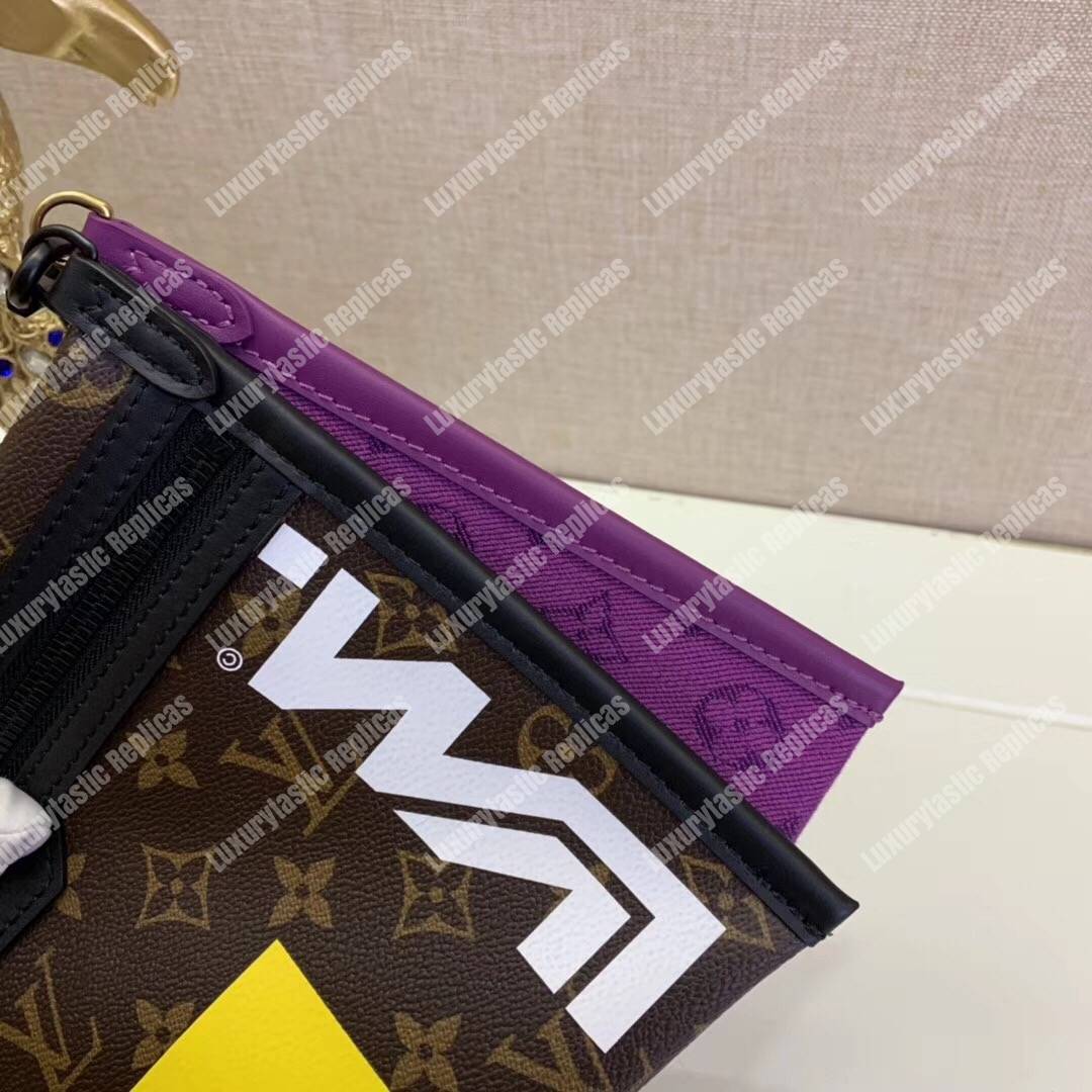 LV Double Flat Messenger Monogram Marron