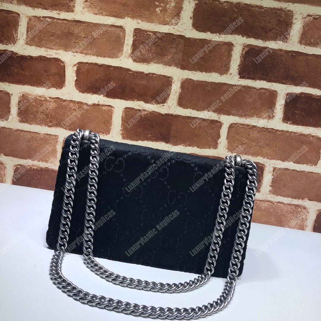 G*u*i dionysus gg velvet small shoulder bag black