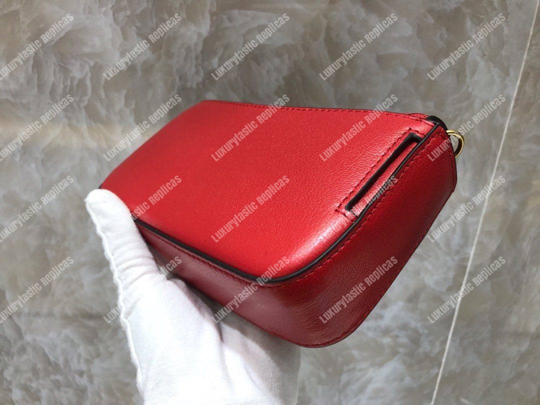 Givenchy Mini Pocket Bag In Diamond Quilted Leather Red