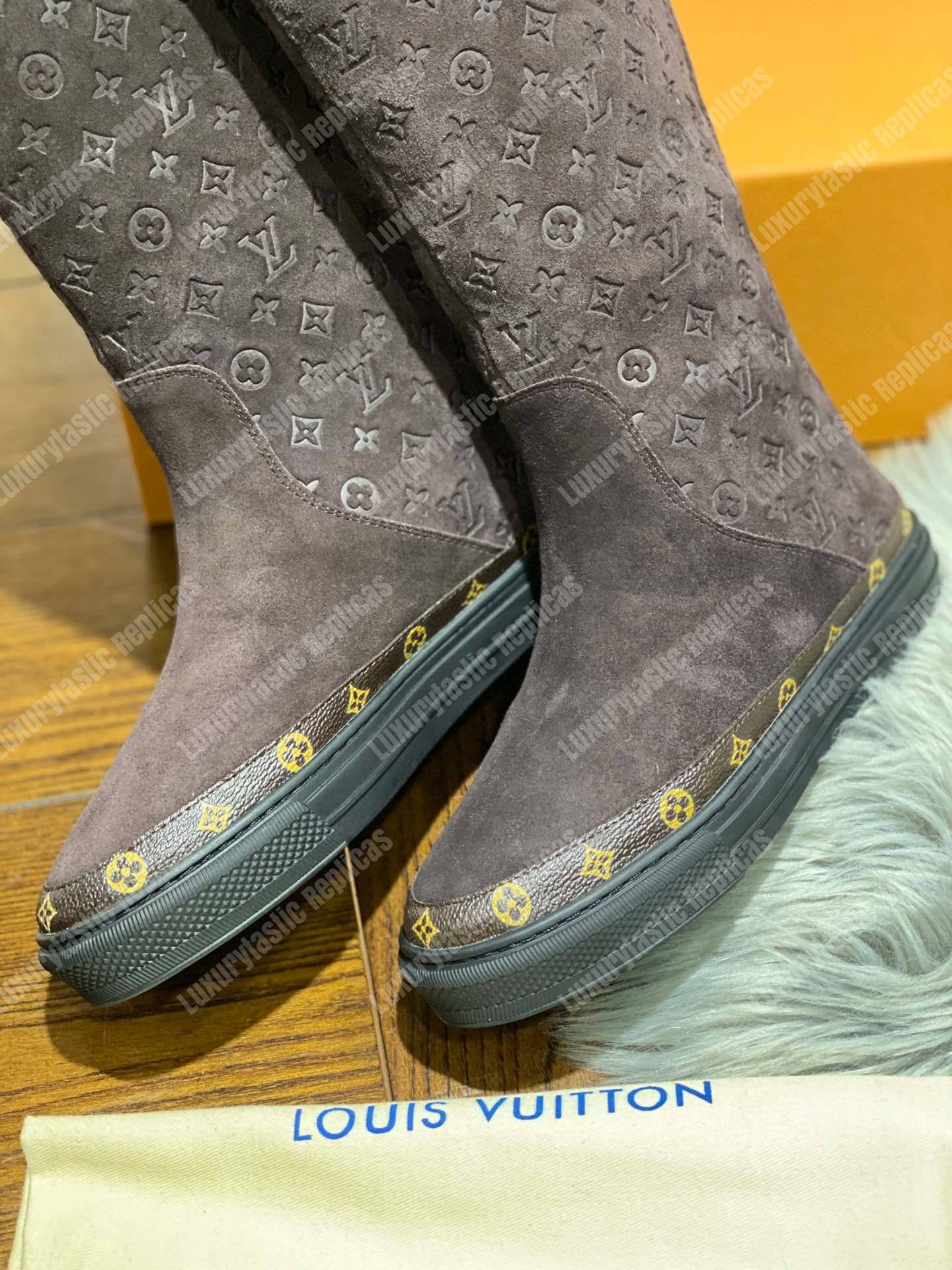 LV Snowball Flat Half Boot Brown