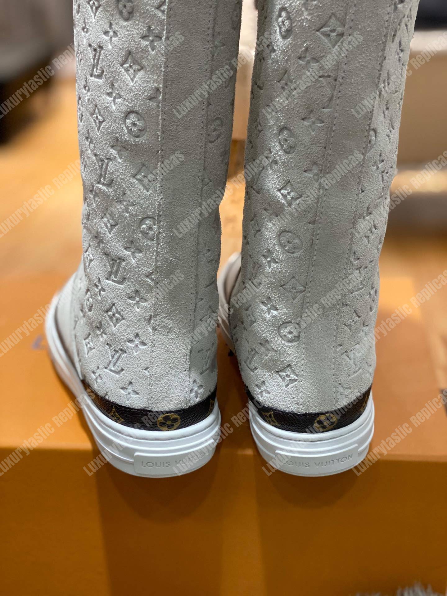 LV Snowball Flat Half Boot White
