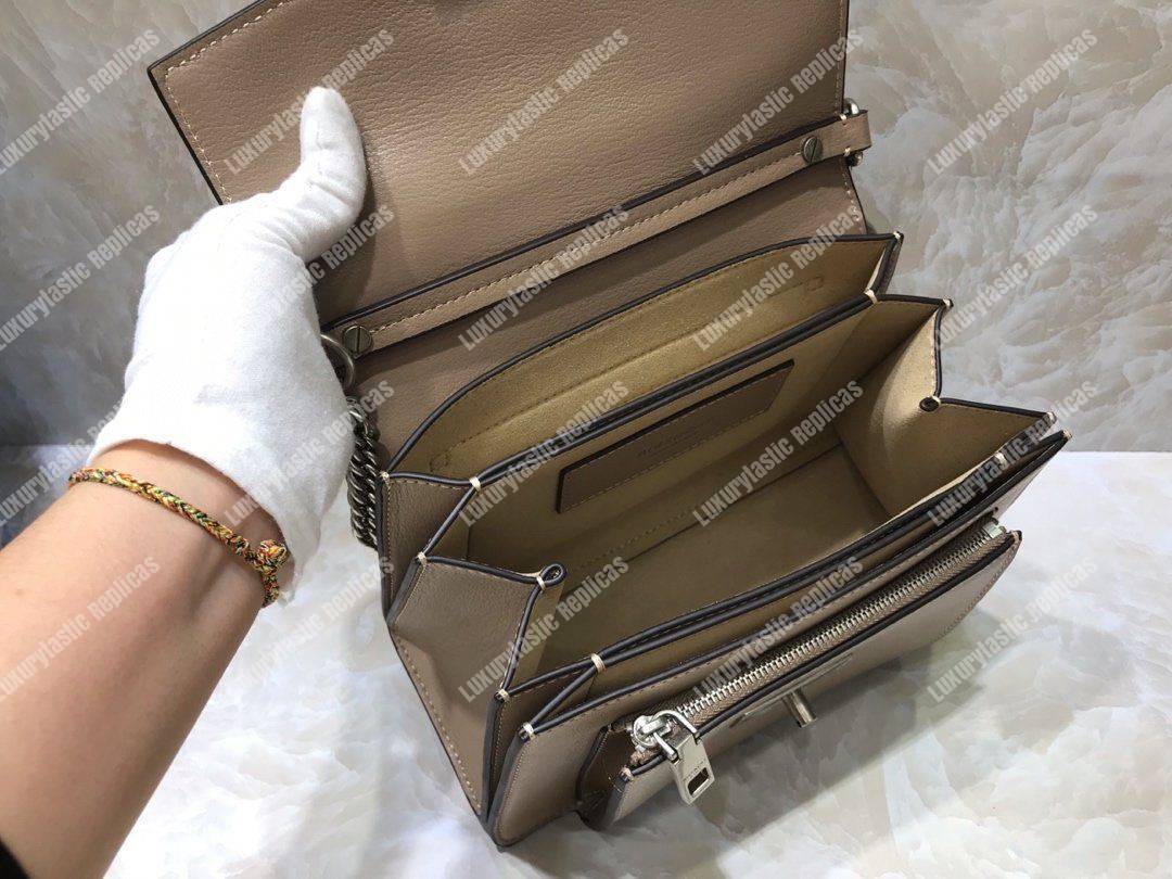 Givenchy Small GV3 Bag In Box Leather Galet