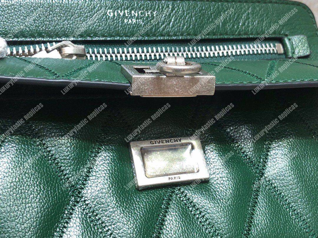 Givenchy Diamond Quilted Leather Crossbody Bag Green
