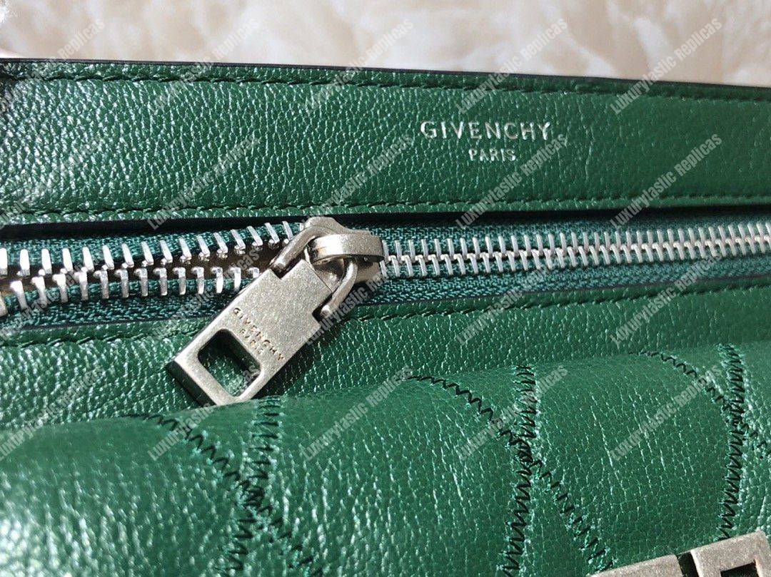 Givenchy Diamond Quilted Leather Crossbody Bag Green