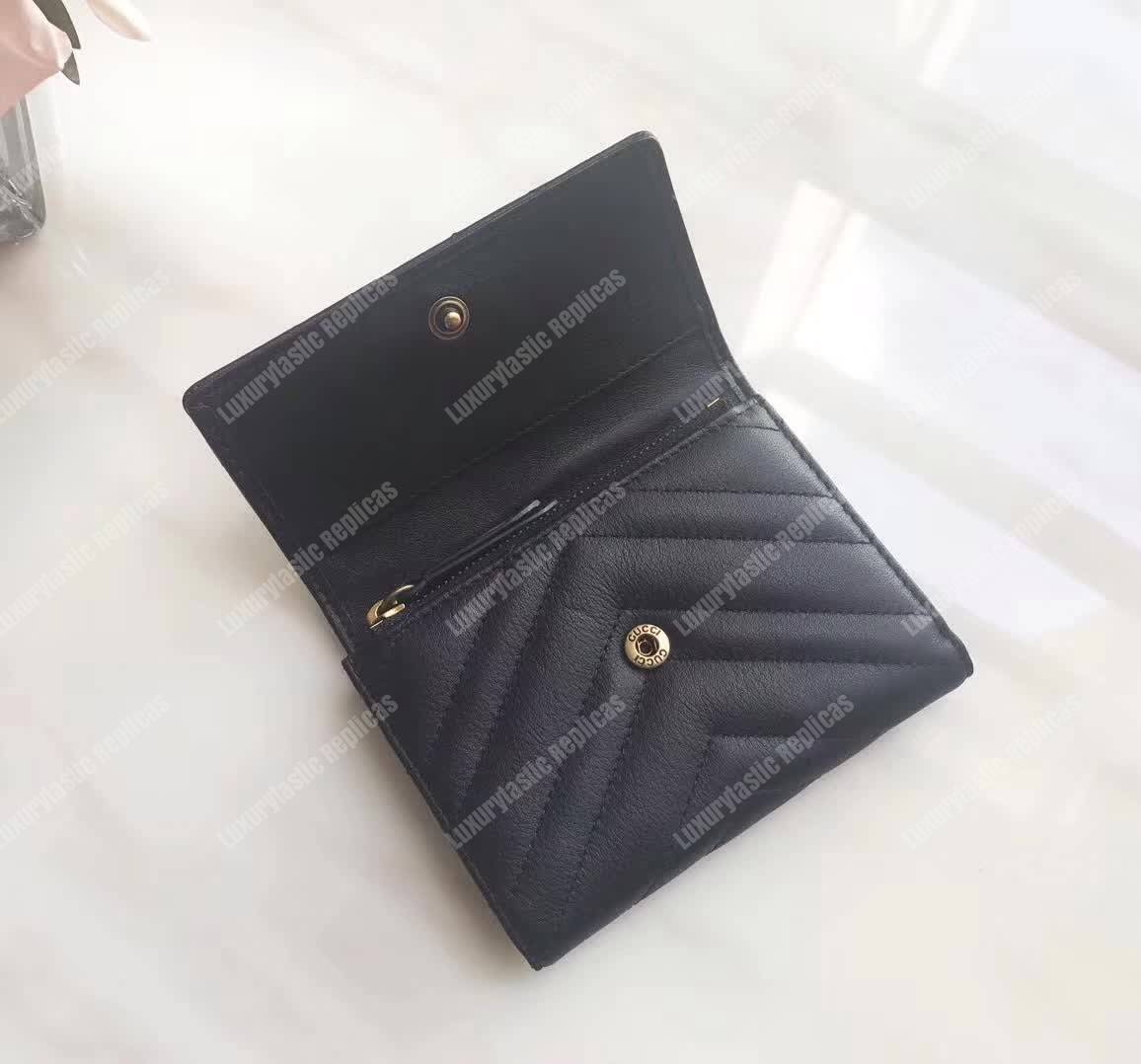 G*u*i gg marmont matelassé wallet black