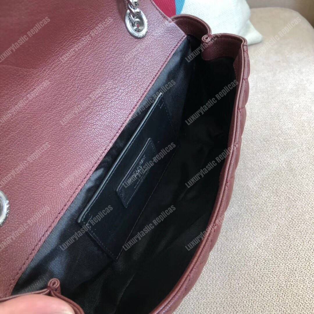 Saint Laurent Classic Medium Soft Envelope Dark Red