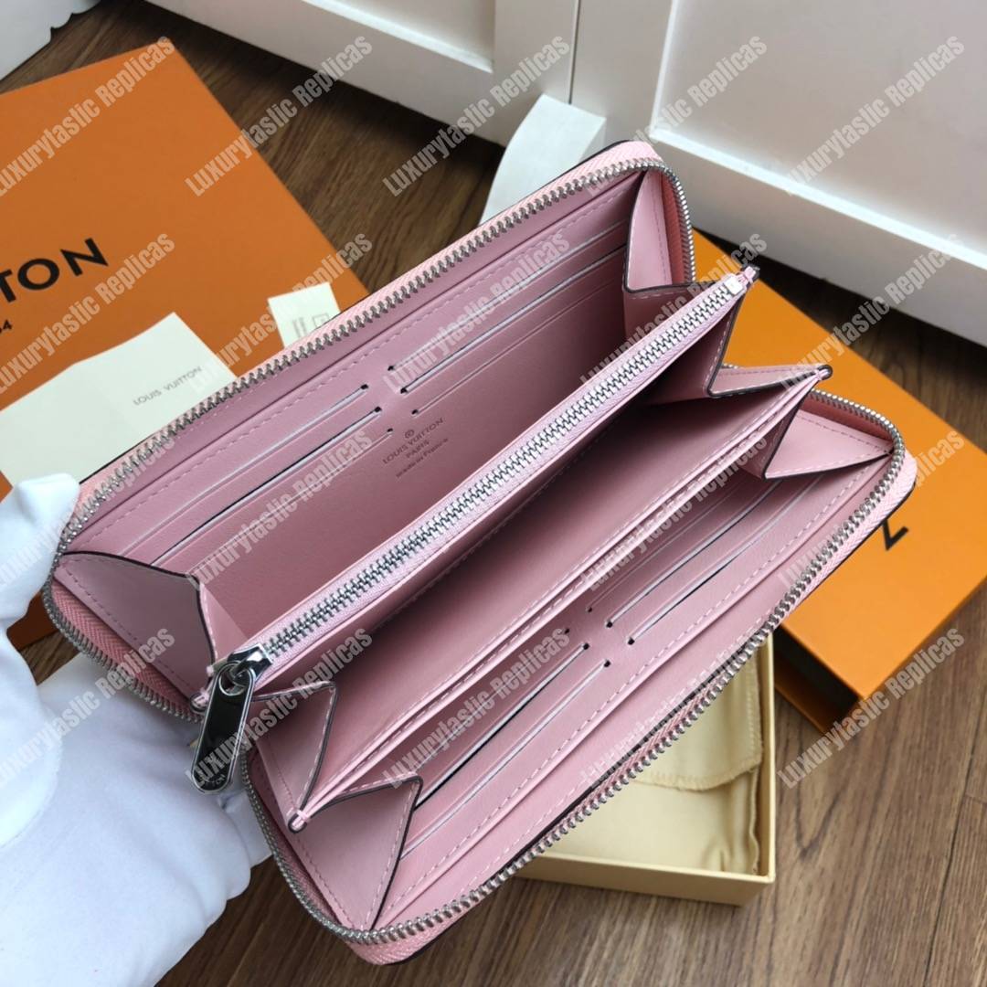 LV Zippy Wallet Mahina Leather Magnolia