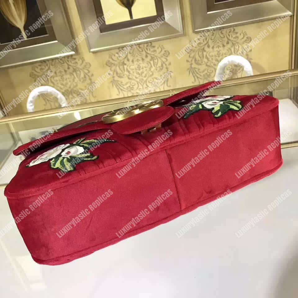 G*u*i gg marmont medium velvet bag angry cat