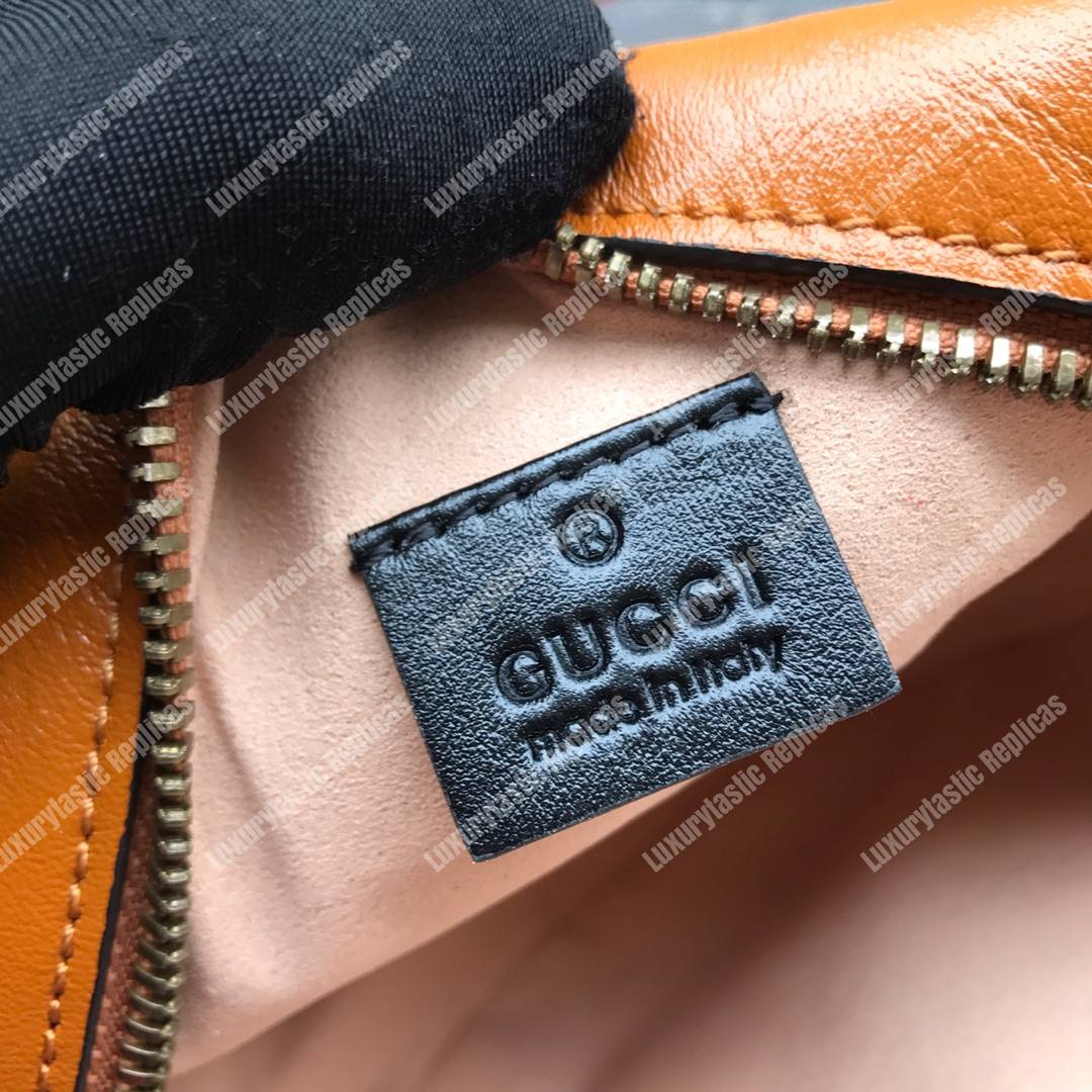 G*u*i gg marmont mini round shoulder bag cognac