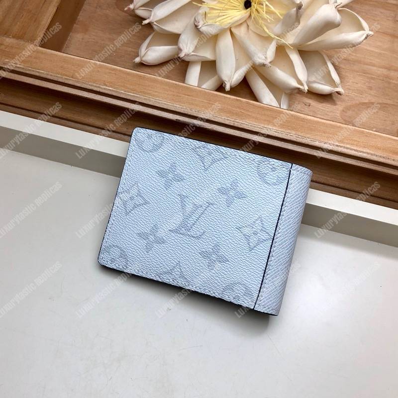 LV Multiple Wallet K45 Taiga Monogram Blanc