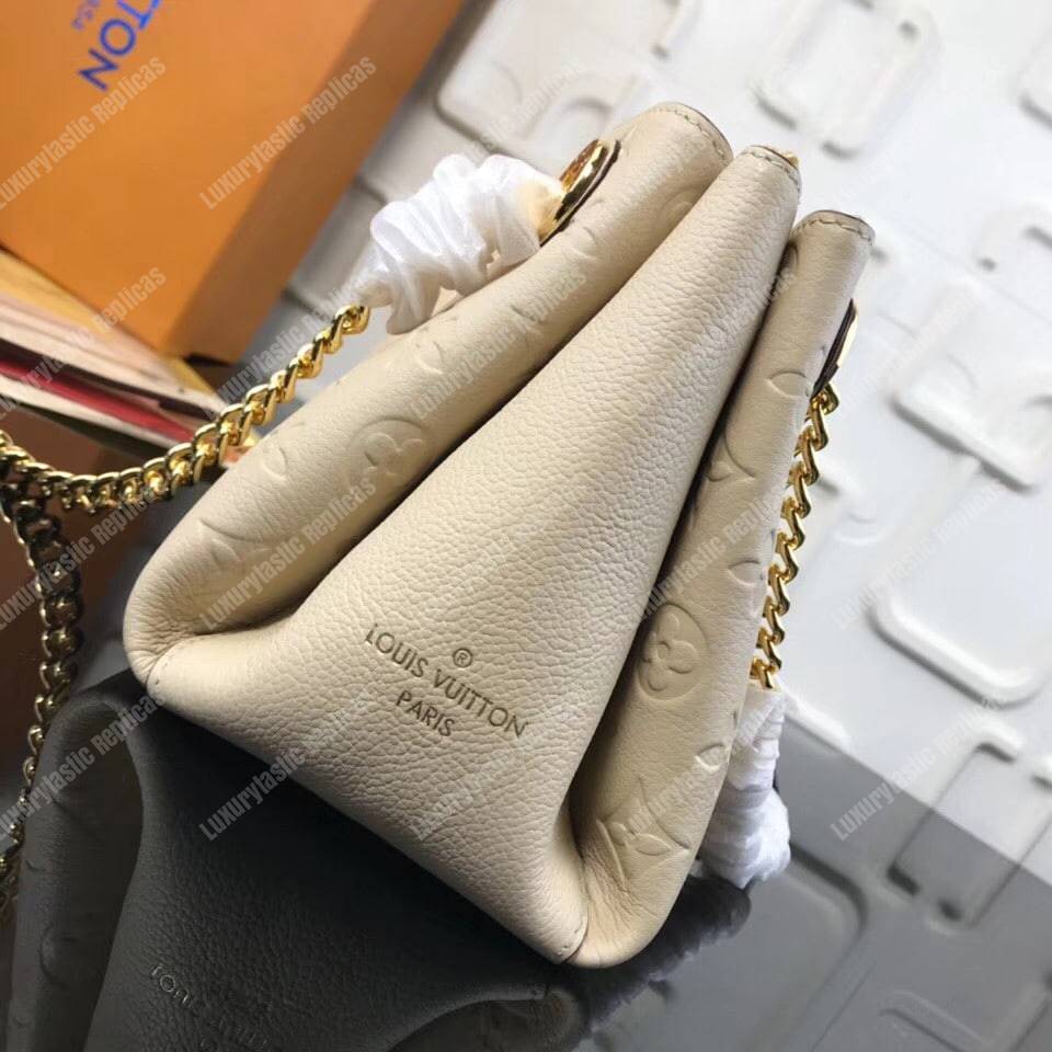 LV Surene BB Monogram Empreinte Leather Creme