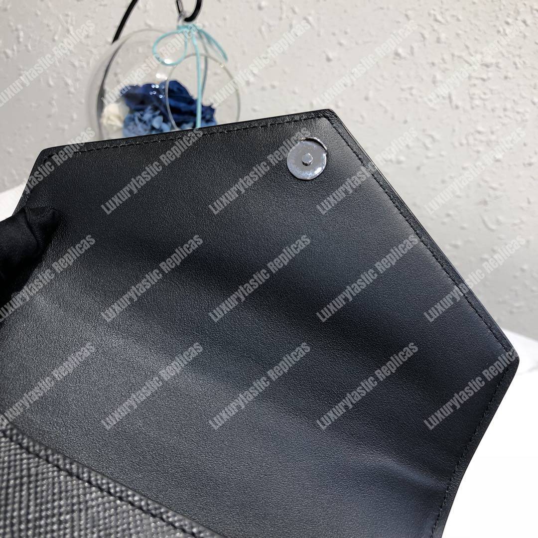 Pra*a monochrome saffiano leather bag black