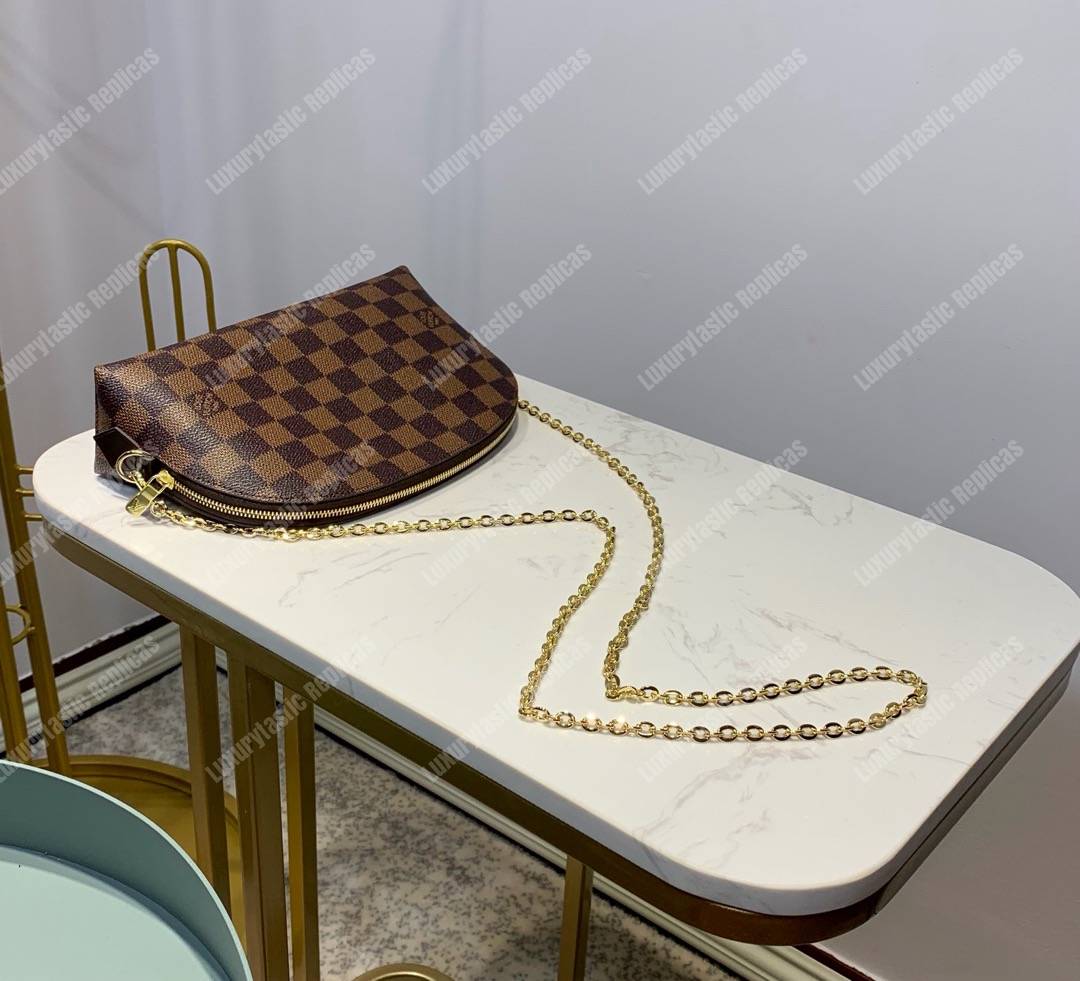 LV Cosmetic Pouch GM Damier Ebene Canvas