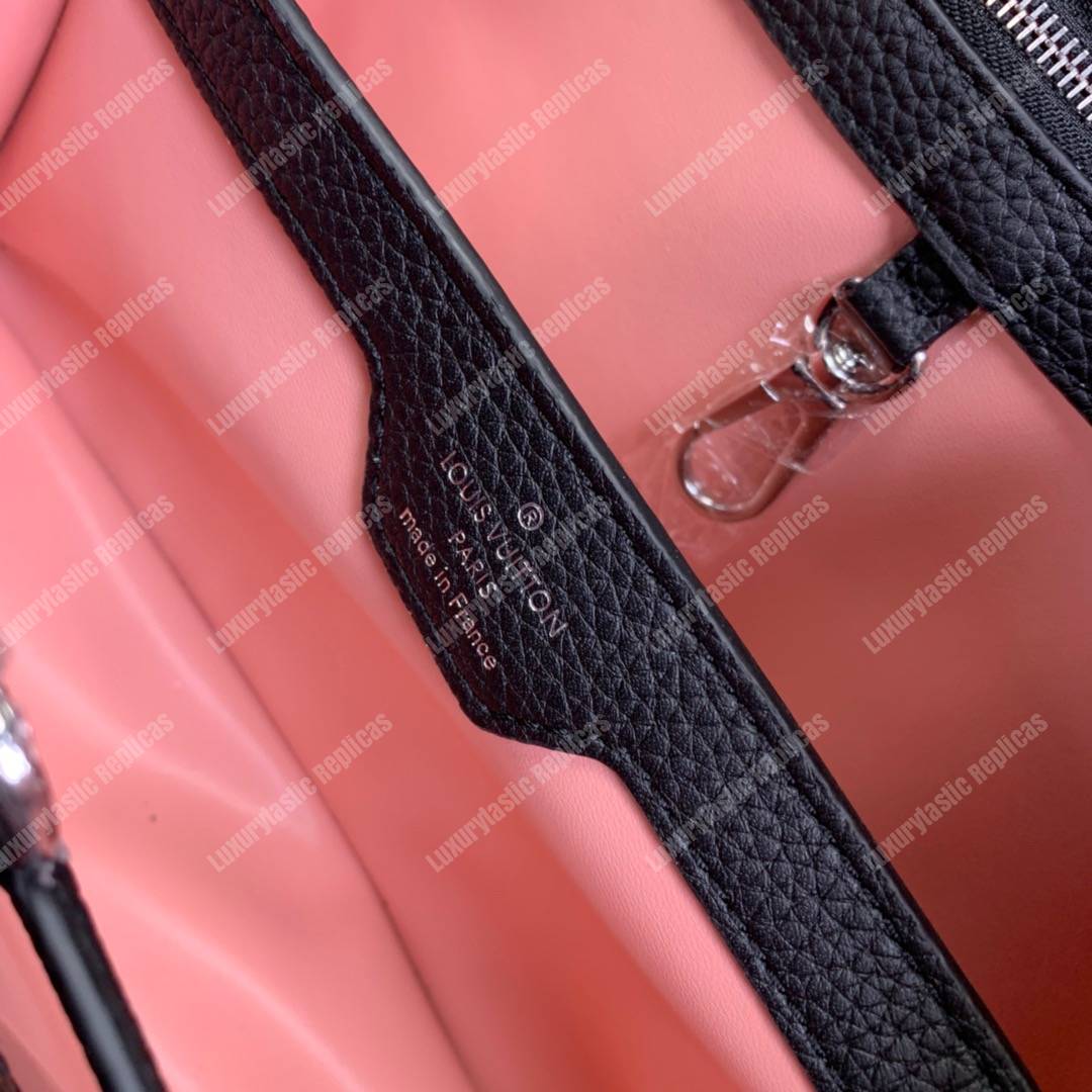 LV Capucines PM Taurillon Leather Monogram Flowers allover Black