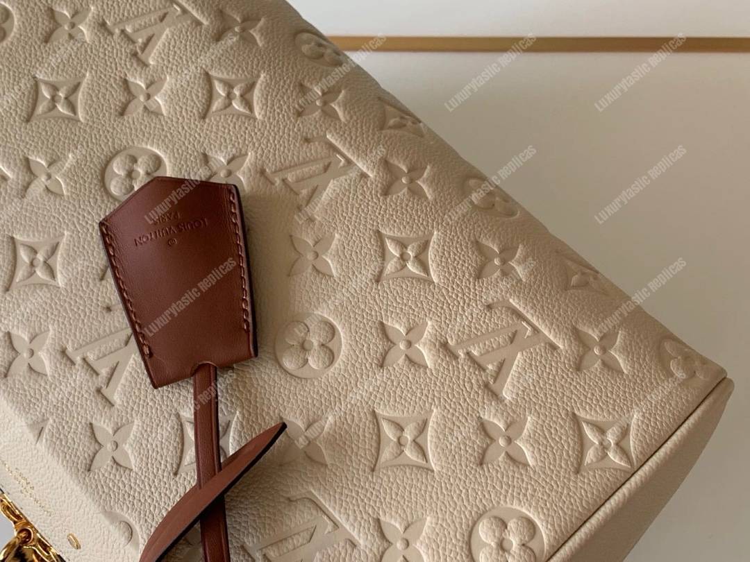 LV Speedy Bandouliere 25 Monogram Empreinte Leather Creme Caramel