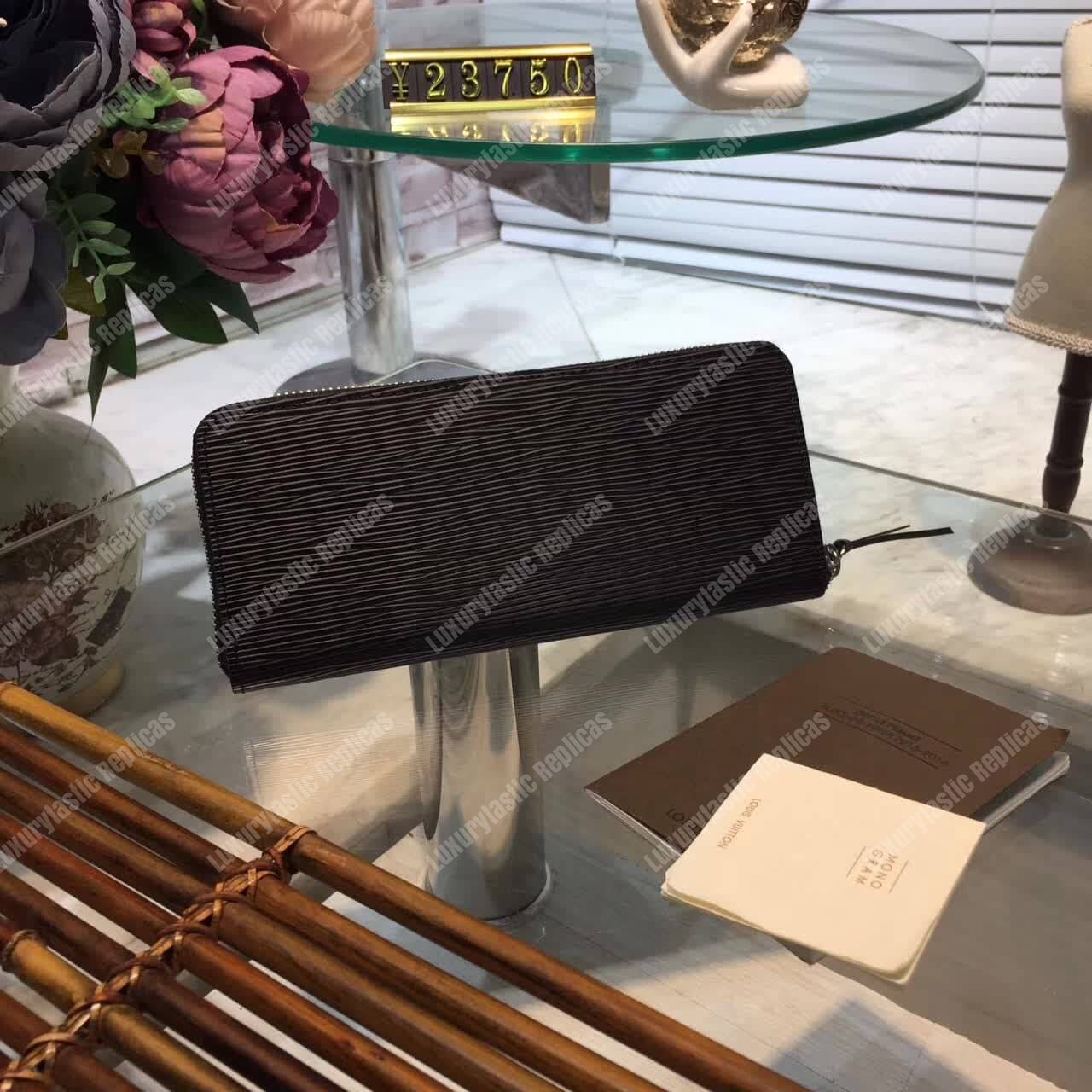 LV Clemence Wallet Epi Leather Noir