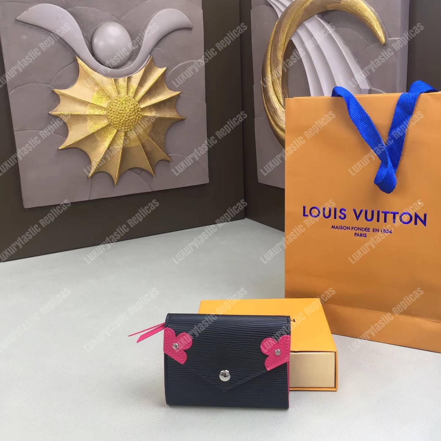 LV Victorine Wallet Epi Leather Black