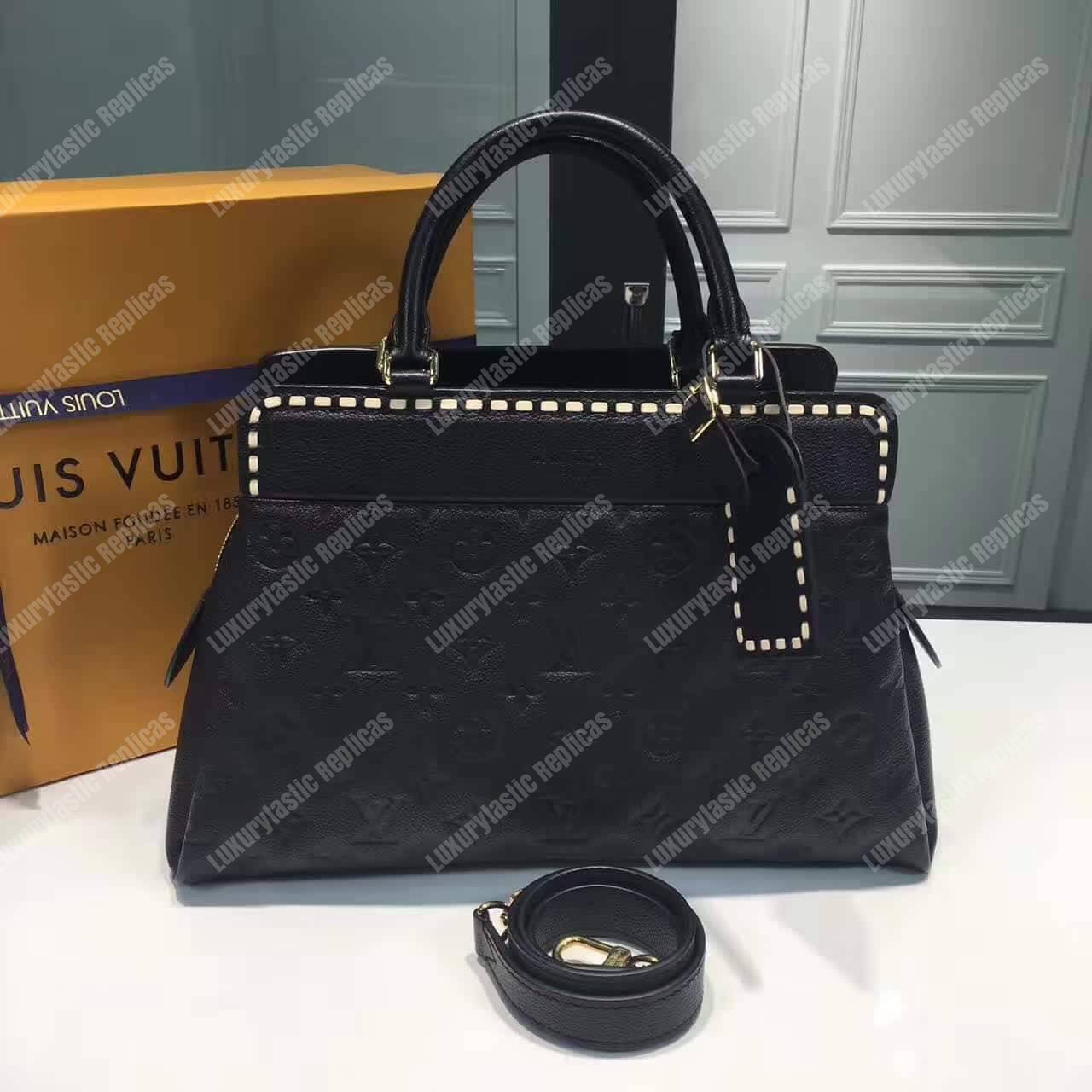 LV Vosges MM Bag Monogram Empreinte Leather Noir