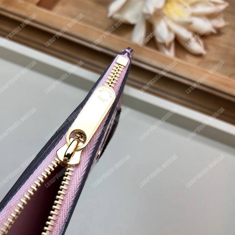 LV Venice Key Pouch Vernis Miroir Monogram Rose Ballerine Pink