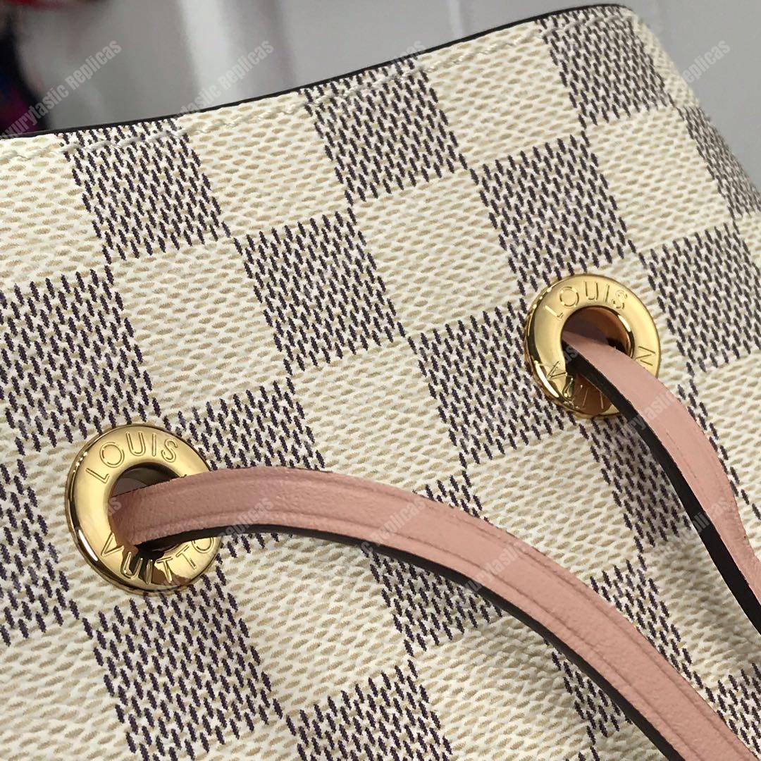 LV Noé BB Damier Azur Canvas Eau de Rose