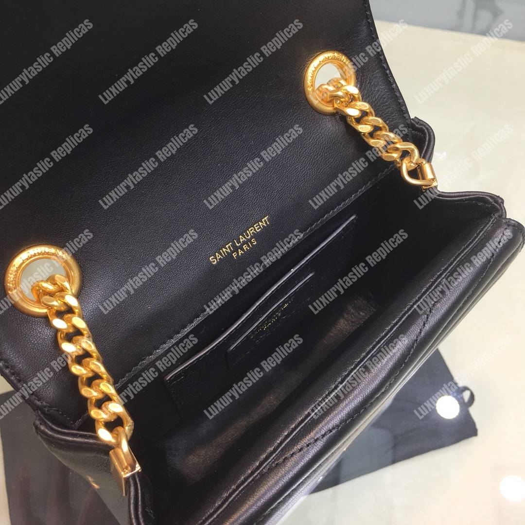 Saint Laurent Sulpice Small In Matelassé Leather Black