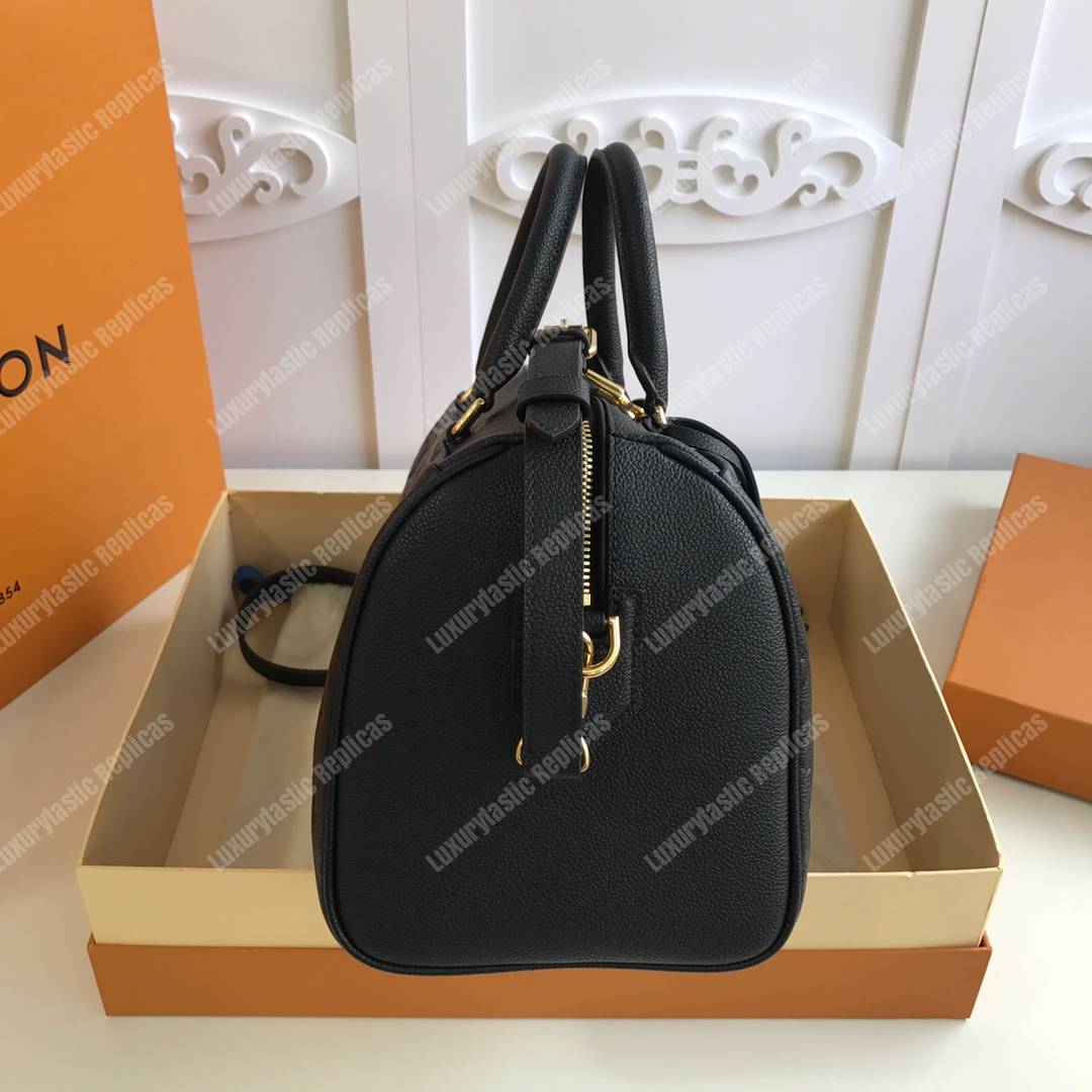 LV Speedy Bandouliere 30 Monogram Empreinte Leather Noir