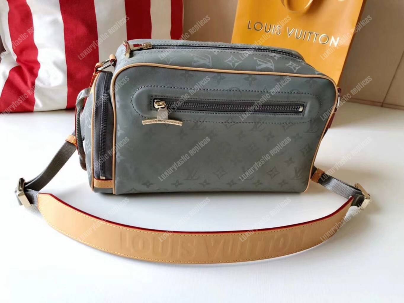 LV Camera Bag Monogram Titanium
