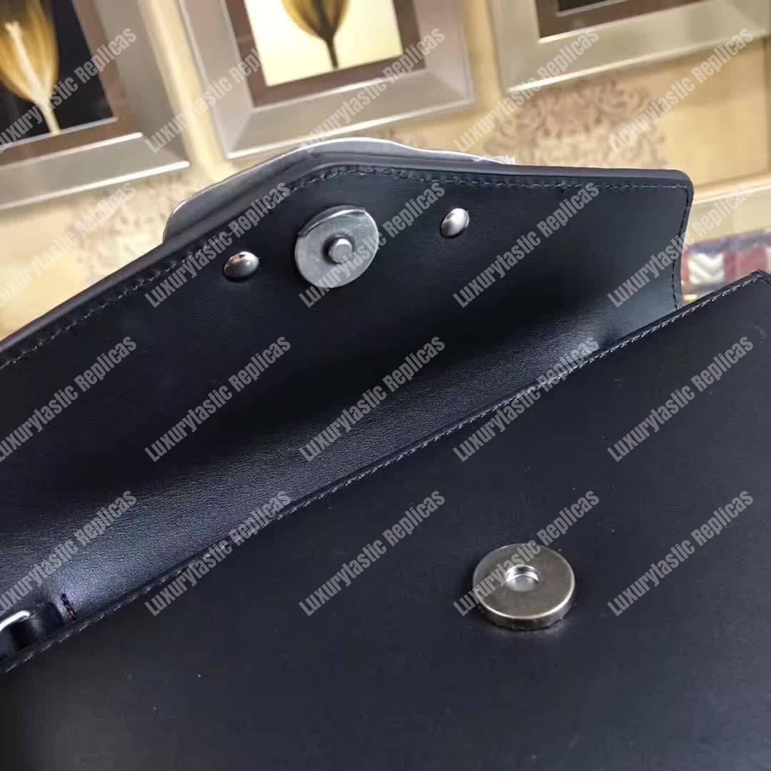 G*u*i lilith leather shoulder bag black