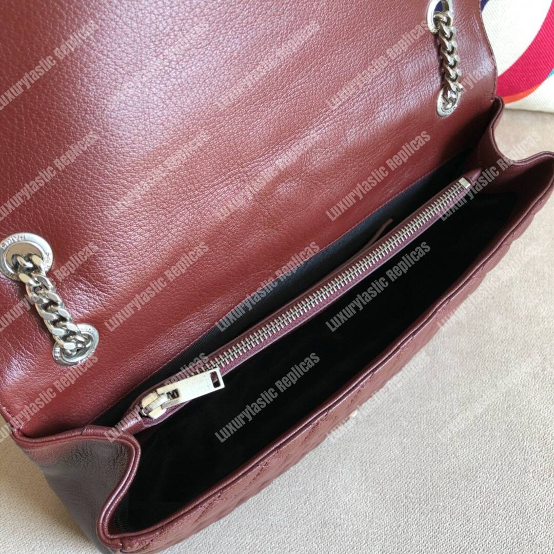 Saint Laurent Classic Large Soft Envelope Dark Red