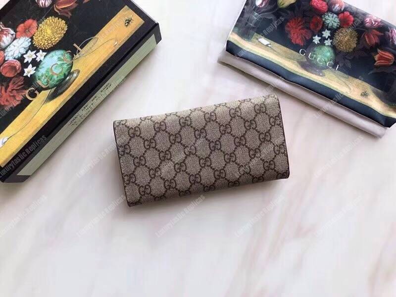 G*u*i neo vintage gg sup*e continental wallet brown