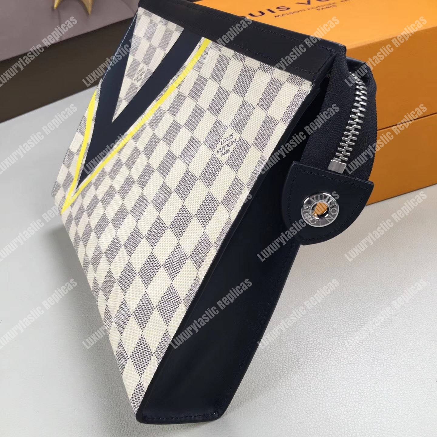 LV Pochette Voyage MM Damier Azur Canvas