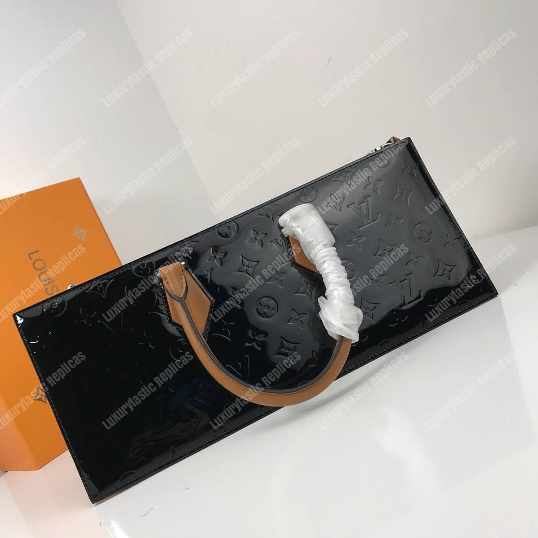 LV Monogram Vernis Sac Tricot Bag Black