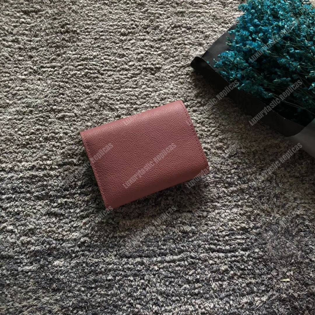 LV MyLockMe Compact Wallet Rose Boudoir Lie de Vin