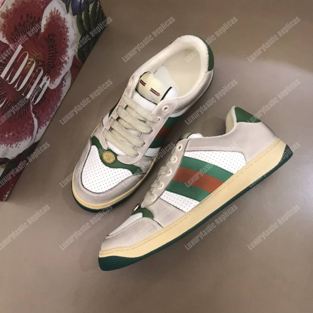 G*u*i screener leather sneaker white