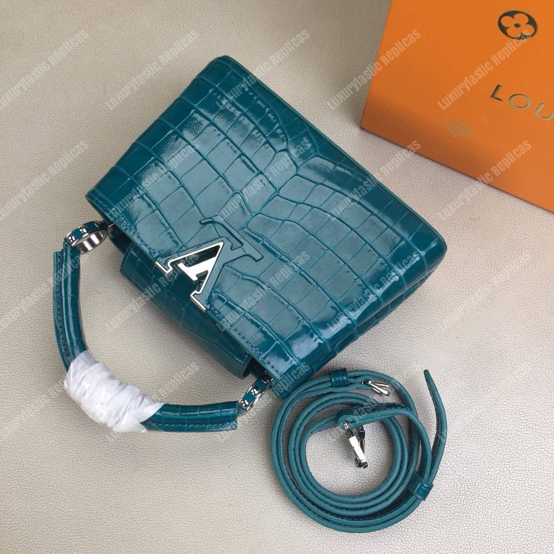 LV Capucines Mini Crocodilien Brillant Cactus