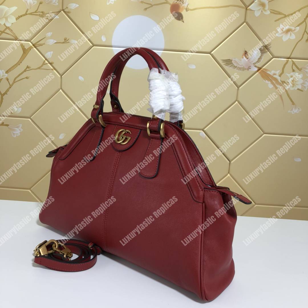 G*u*i re(belle) medium shoulder bag leather red