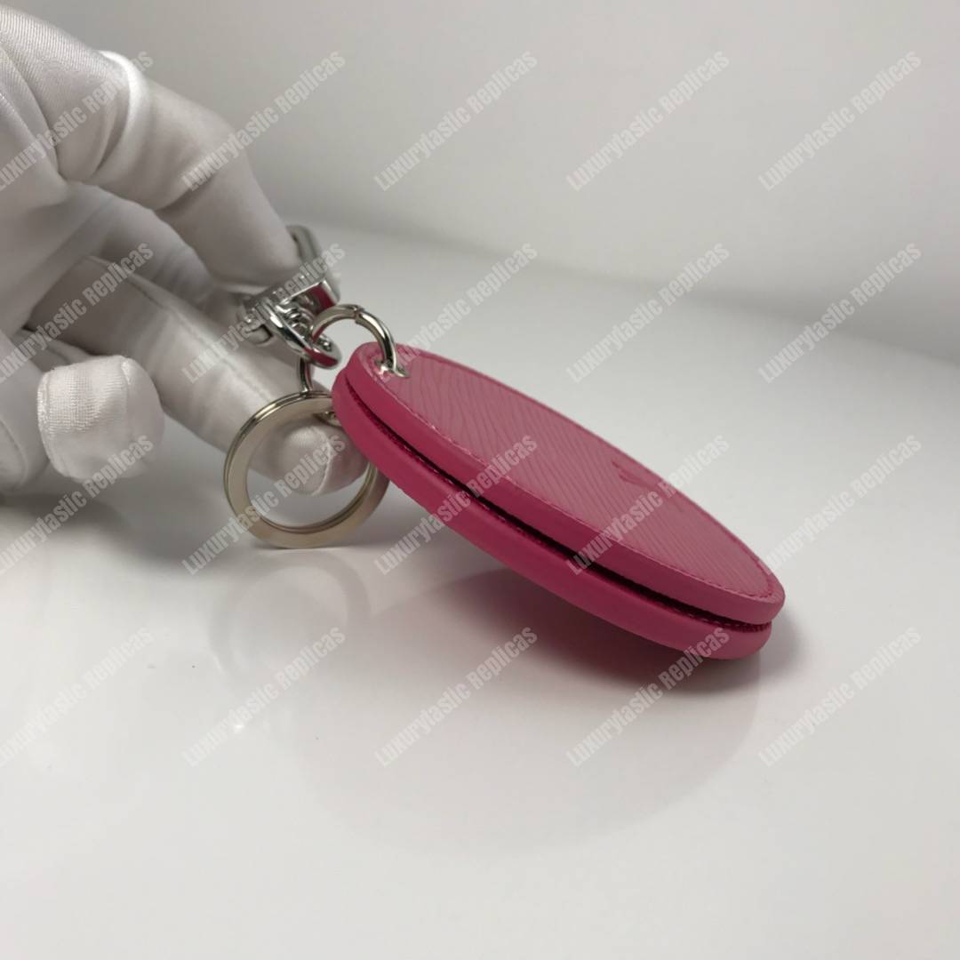 LV Mirror Bag Charm & Key Holder Epi Leather Fuchsia