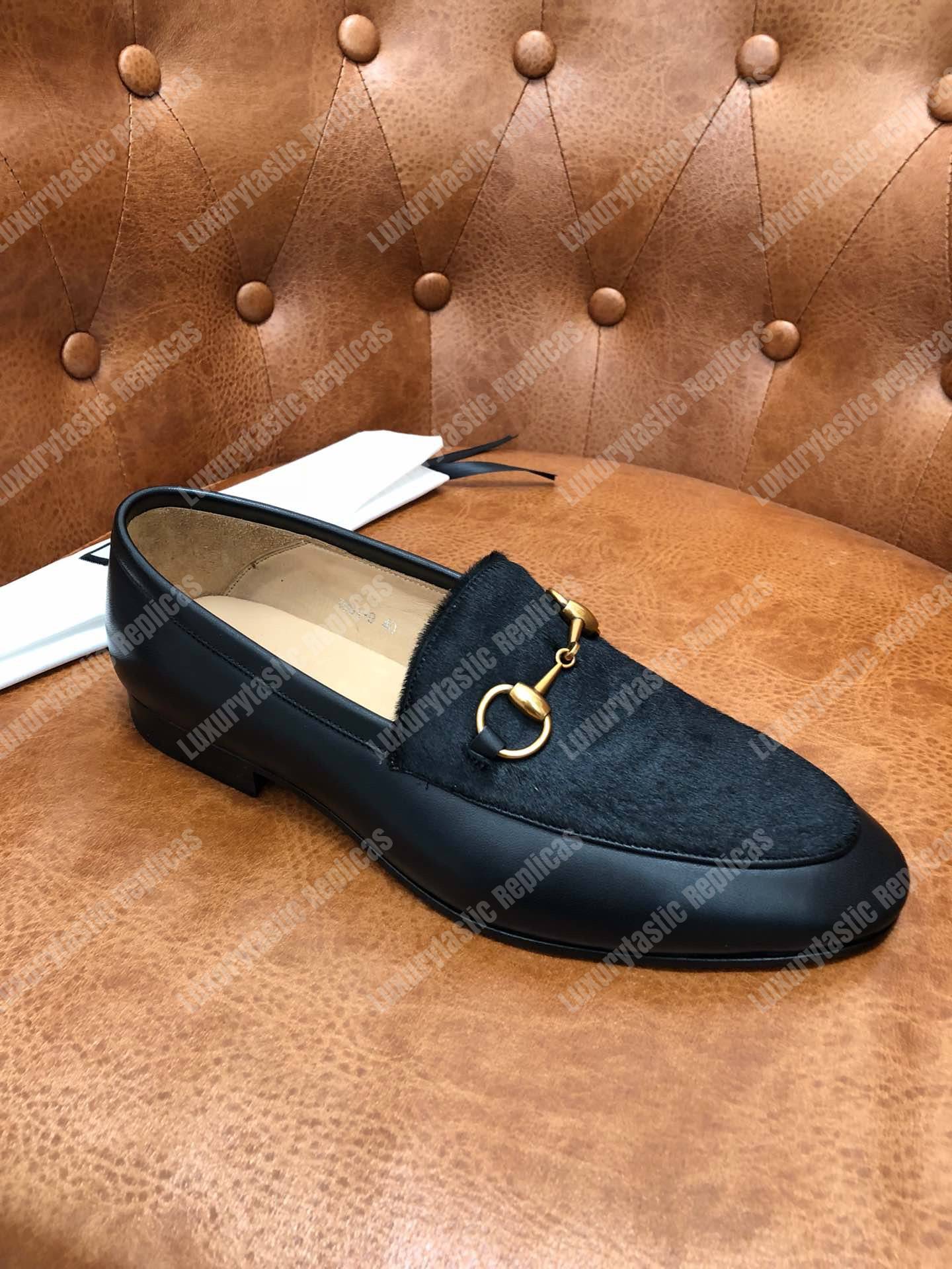 G*u*i jordaan velvet loafer black