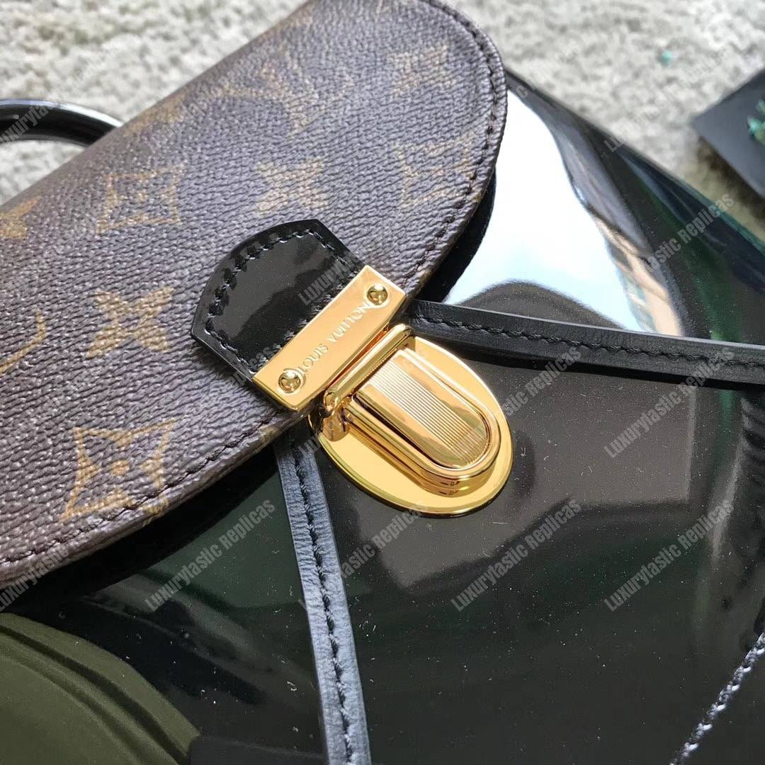 LV Hot Springs Backpack Patent Leather Black