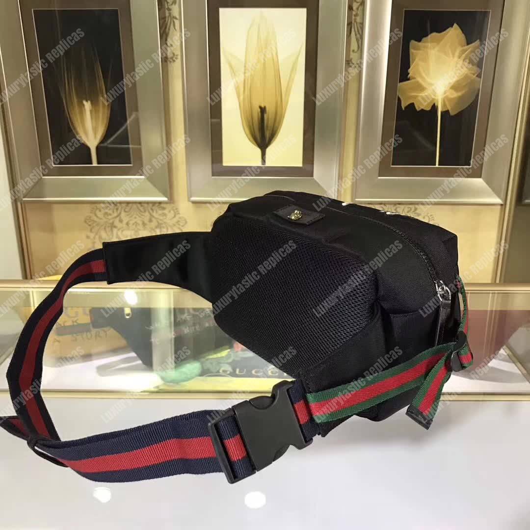 G*u*i embroidered tech pack belt bag tiger