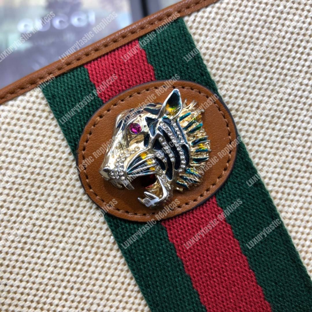 G*u*i rajah zip around wallet beige vintage canvas