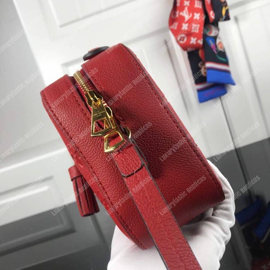LV Saintonge Monogram Empreinte Leather Scarlet