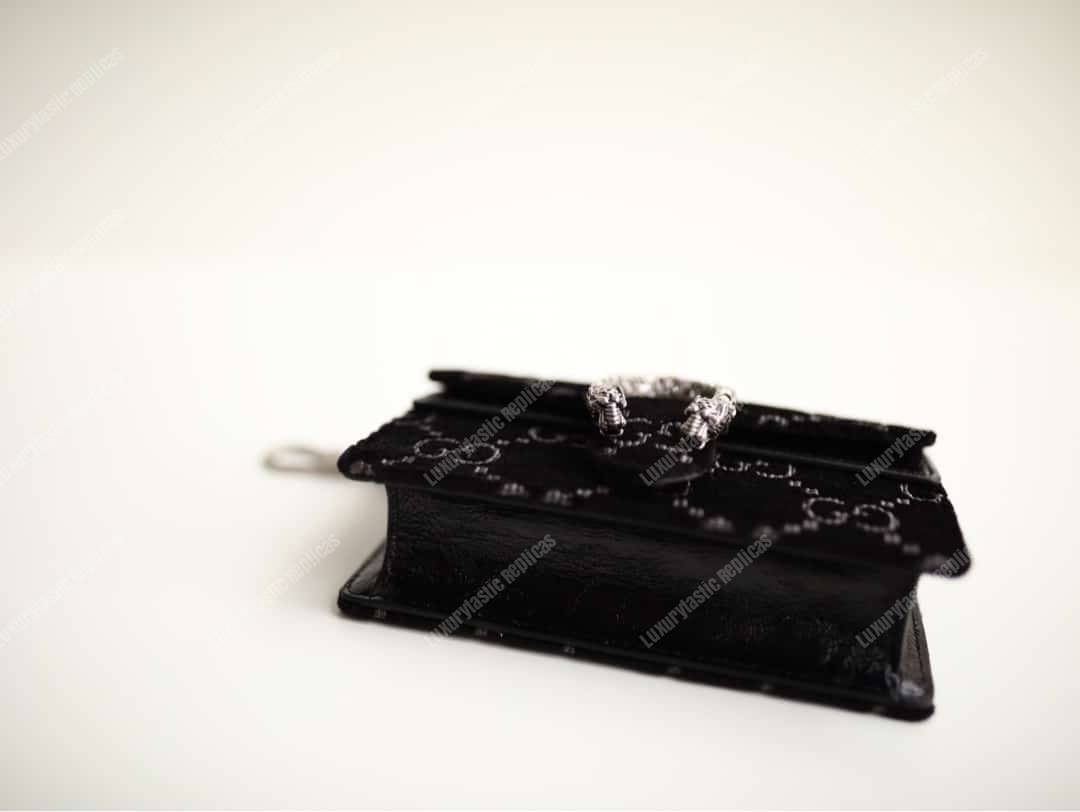G*u*i dionysus gg velvet super mini bag black