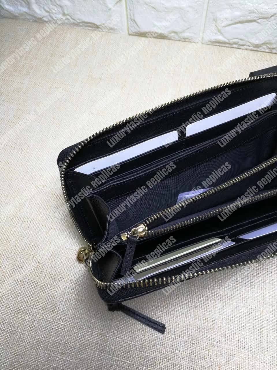 G*u*i gg bree G*u*issima zip around wallet black